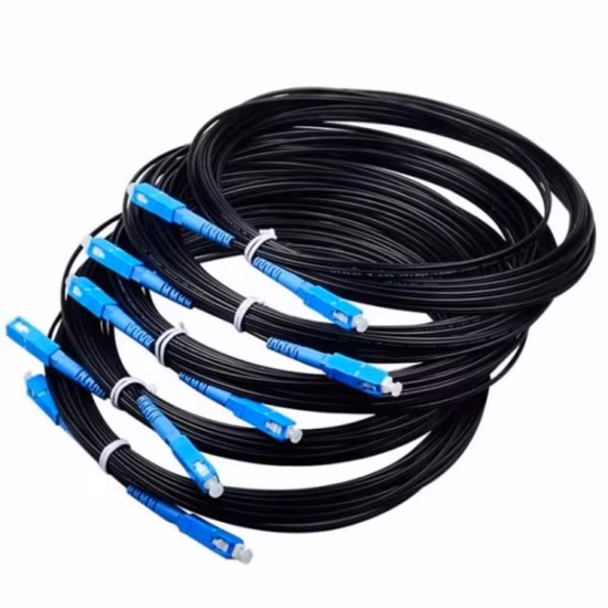 Weißes FTTH-Abzweigkabel, Glasfaser-Patchkabel mit Stecker, Sc/APC, Sc/Upc, 30 m