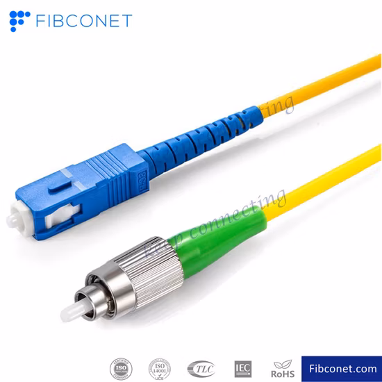 FTTH Singlemode 9/125 0,9 mm Simplex Sc/Upc APC zu FC/APC Upc Patch LSZH Kabel Glasfaser-Patchkabel